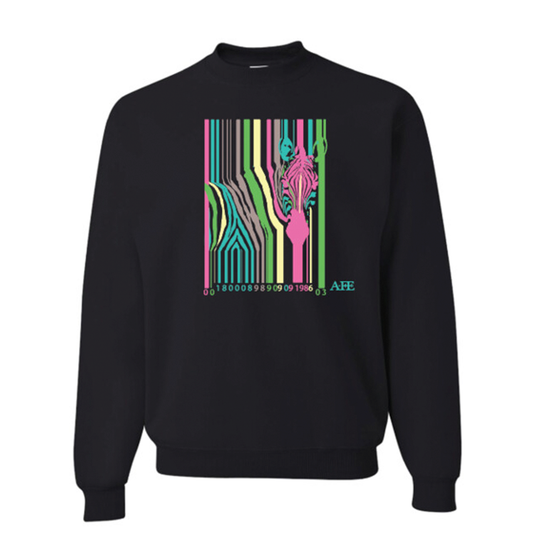 Barcode Zebra Pastel Crewneck Sweatshirt